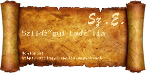 Szilágyi Emília névjegykártya