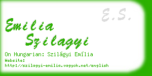 emilia szilagyi business card